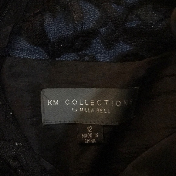 Black floral cocktail dress - Picture 4 of 4